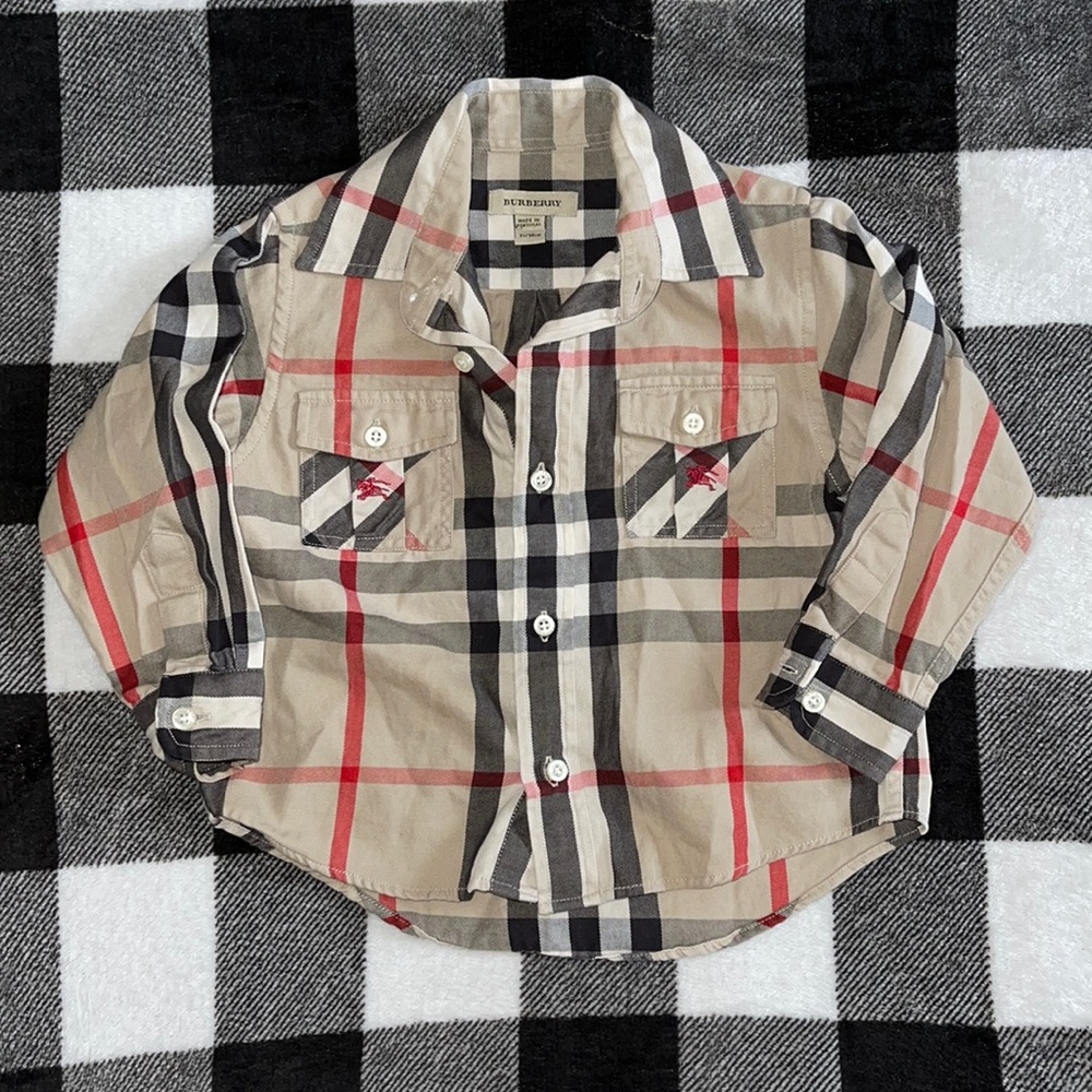 Burberry Classic Plaid Button Down Shirt